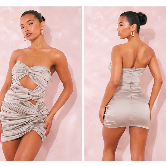 PrettyLittleThing Dresses & Skirts - NWT PLT Bandeau Cut Out Bodycon